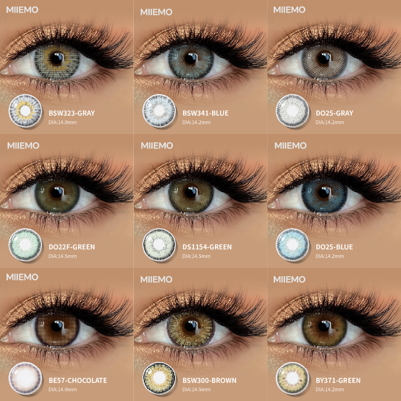 2026 Hot Sale Natural Colored Contact Lenses Soft 3 Tone Eye Contacts Wholesale Dark Eyes Super Natural Brown Grey CE ISO