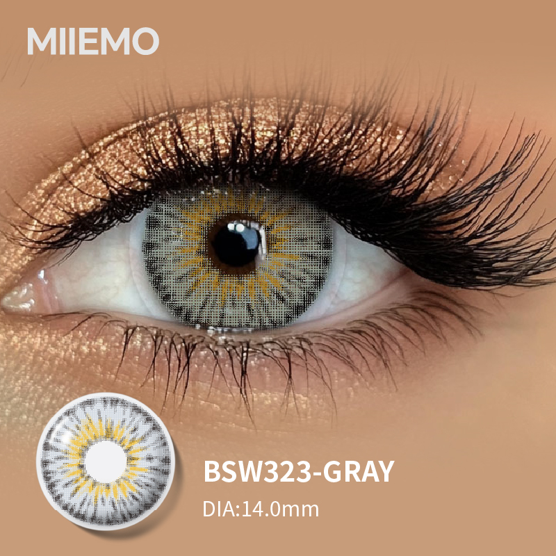 2026 Hot Sale Natural Colored Contact Lenses Soft 3 Tone Eye Contacts Wholesale Dark Eyes Super Natural Brown Grey CE ISO