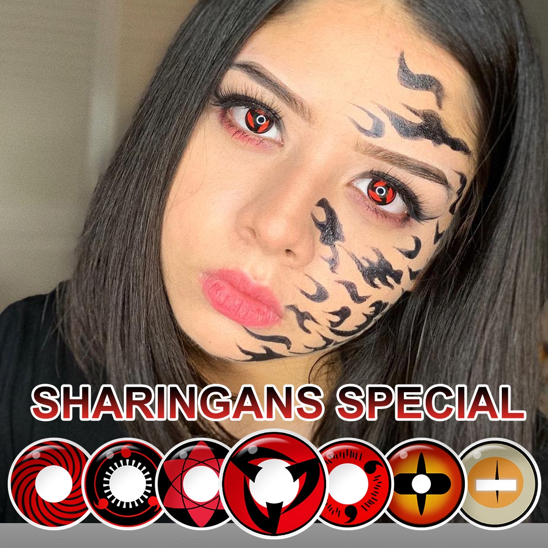 Free Shipping Magister Halloween Lens Crazy Anime Eye Contacts Big Eye Soft Annual Cosplay Contact Lenses Lentille Sharingan