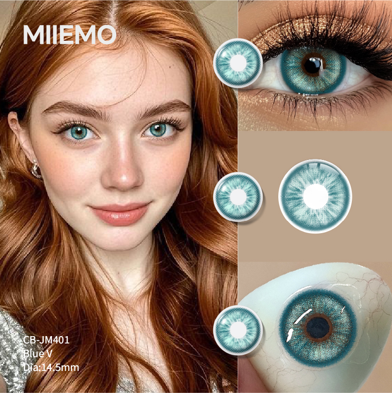 Natural Daisy Blue Soft Colored Contact Lenses Wholesale Half Year Use ISO 13485/CE Certified