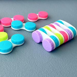 Solid Color Candy-Hued Contact Lens Case Portable Holder