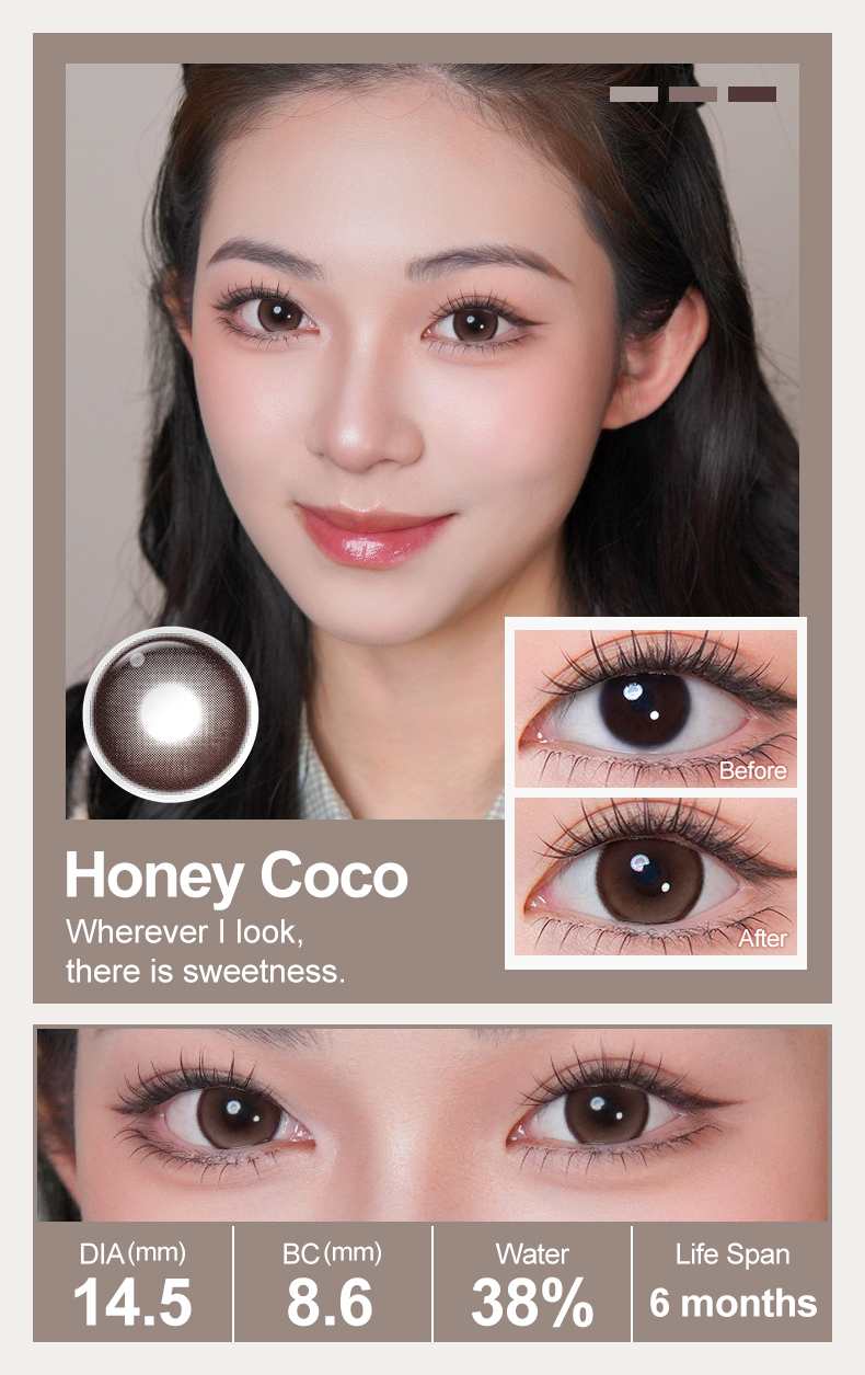 Free Shipping Full Coverage Design Colored Contact Lenses Prescription Color Contacts Power Colored Contacts Lentes De Contacto