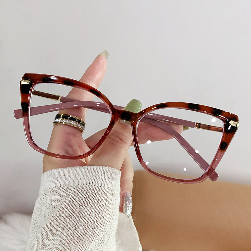 Photochromic Lenses Oversize Black Pink Metal Pc Square Lunette Photogray Anti Reflet Femme Ladies Women 2026 Cat Eye Glasses
