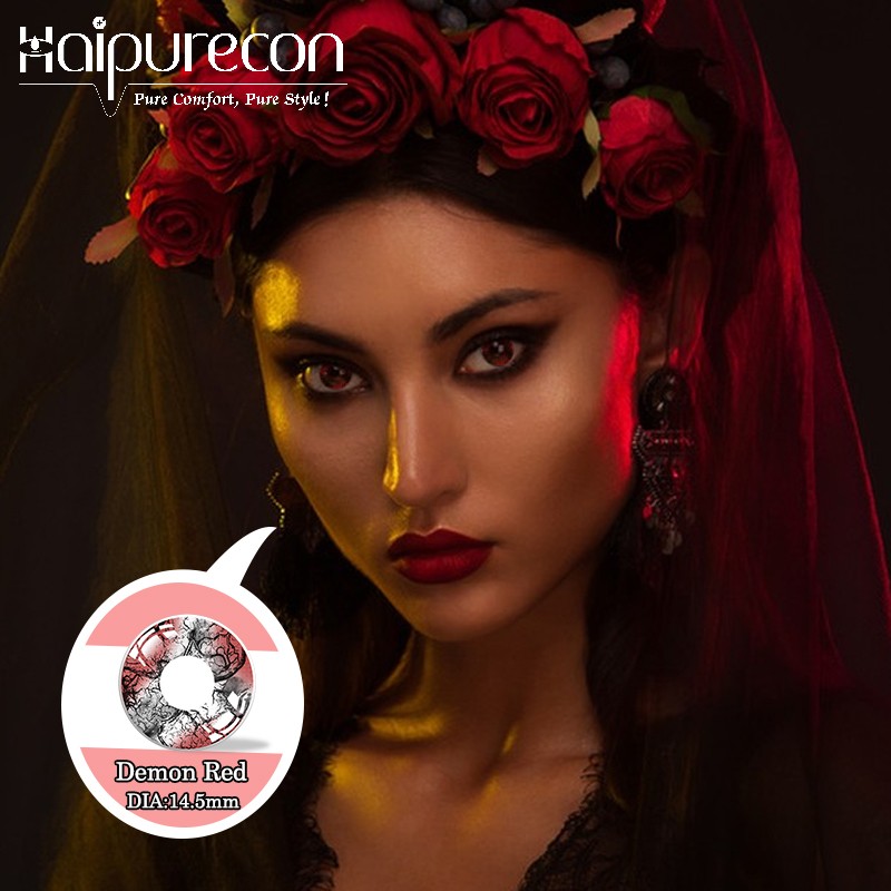 Colored Contact Lenses Wholesale Cosplay Crazy Lenses Halloween Red Cosmetic Lens OEM ODM Factory Custom Private Label