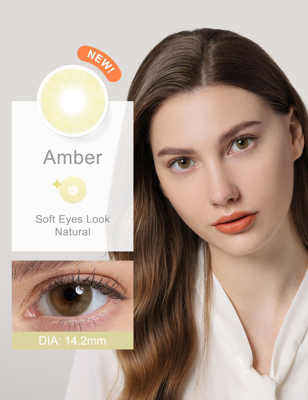 Amber Colored Contact Lens