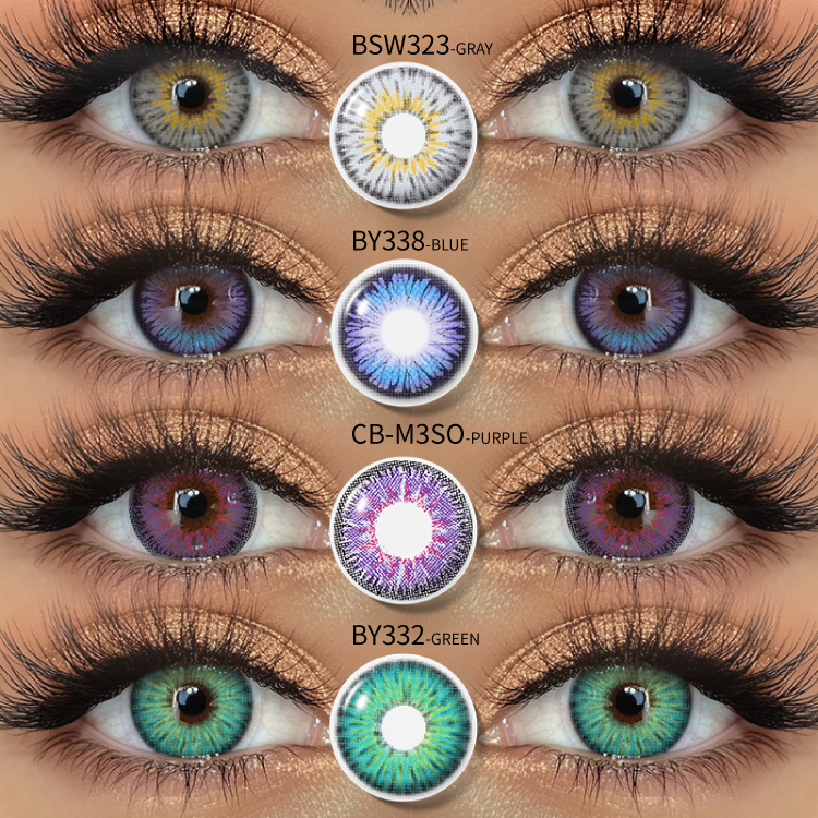 Halloween Special Effect Contact Lenses - Glowing Cat Eye Lenses Green, Breathable Soft Lenses for Horror Costume Makeup