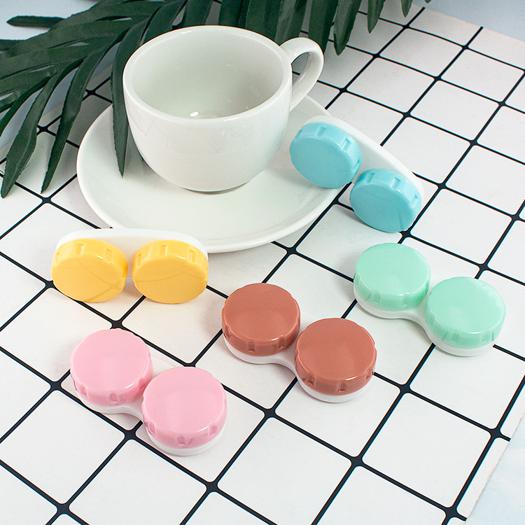 Lalens Lemon Brown Contact Lenses With Packaging Box Custom Design In Various Color Myopia Soft Eye Color Contact Lens