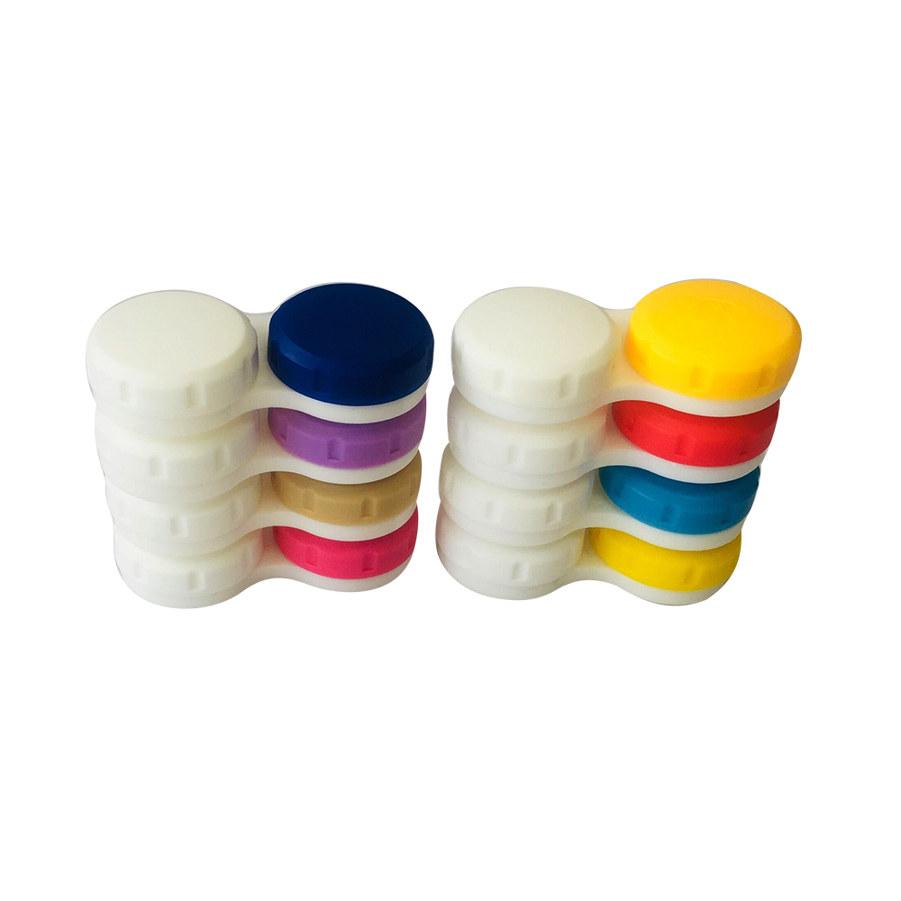 Hot Selling Colorful Cheap Plastic Wholesale Custom Eye Contact Lens Dual case