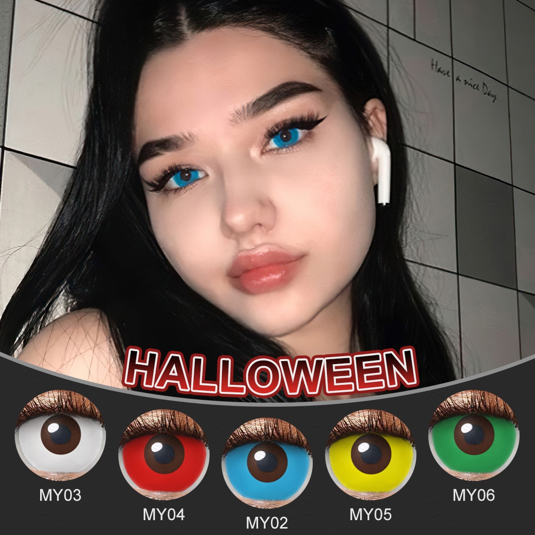 Free Shipping Magister Halloween Lens Crazy Anime Eye Contacts Big Eye Soft Annual Cosplay Contact Lenses Lentille Sharingan