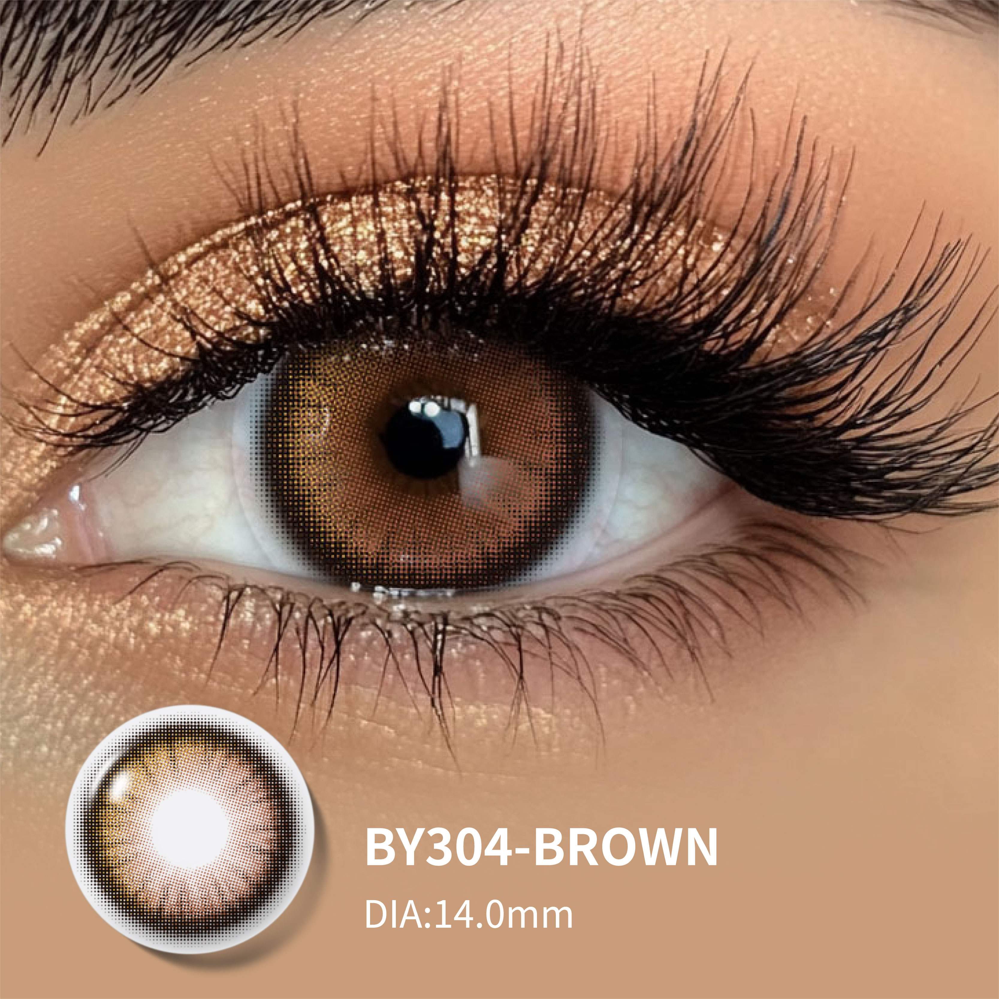 For MIIEMO 1 Pair 14.00mm Natural Brown Soft Contact Lenses Cosmetics Contacted Eye Lens Soft Lentes De Contacto De Color