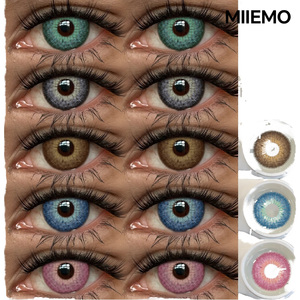 MIIEMO Three Tone Multifocal Cosmetic Colored Soft Contact Lenses Two Pieces Crystal Clear Vision UV Protection Anime Blind 38%