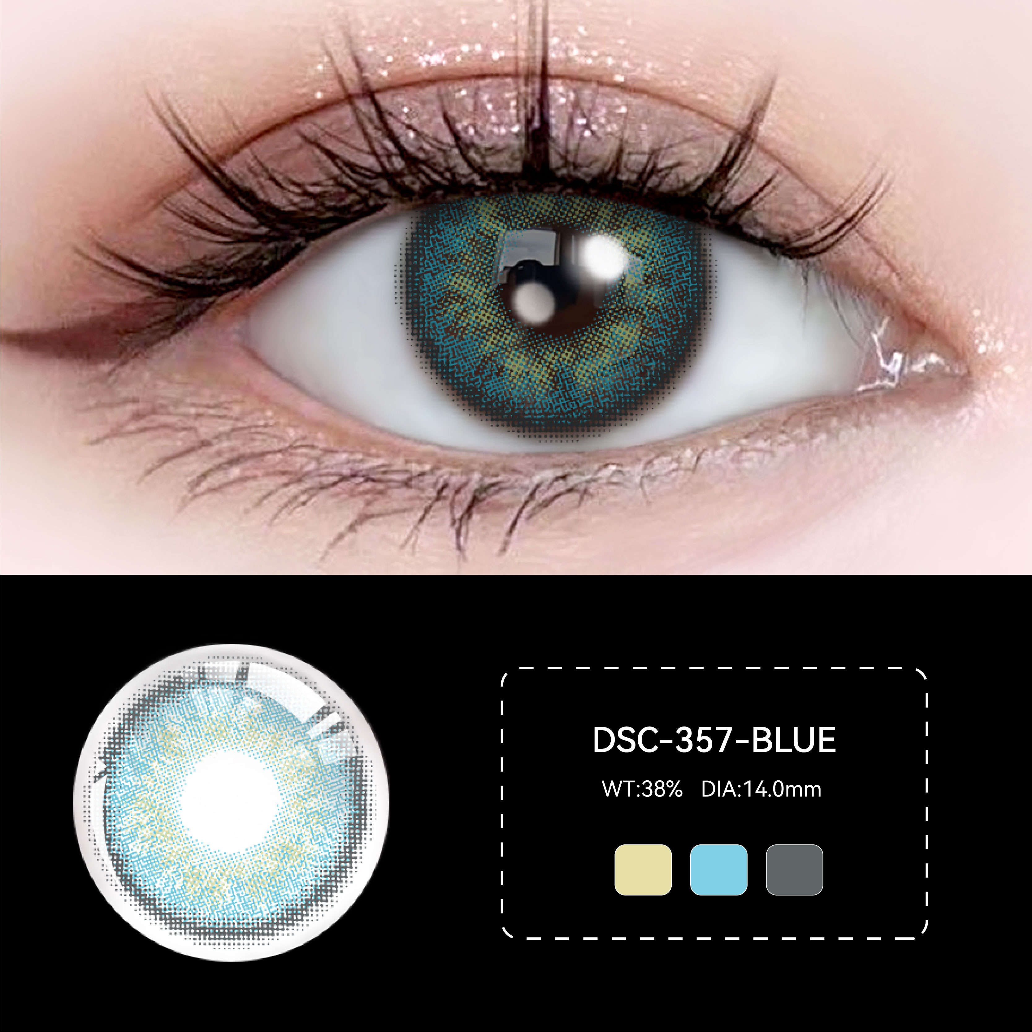 For MIIEMO 1 Pair 14.00mm Natural Brown Soft Contact Lenses Cosmetics Contacted Eye Lens Soft Lentes De Contacto De Color