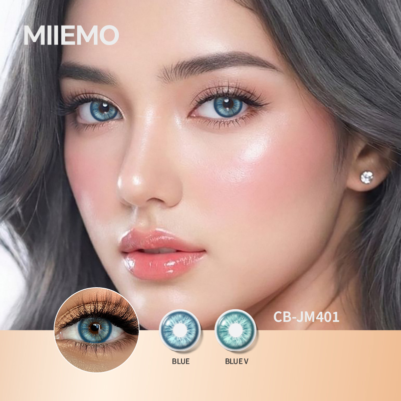 Natural Daisy Blue Soft Colored Contact Lenses Wholesale Half Year Use ISO 13485/CE Certified