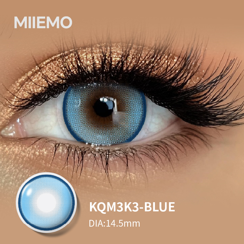 MIIEMO Three Tone Multifocal Cosmetic Colored Soft Contact Lenses Two Pieces Crystal Clear Vision UV Protection Anime Blind 38%