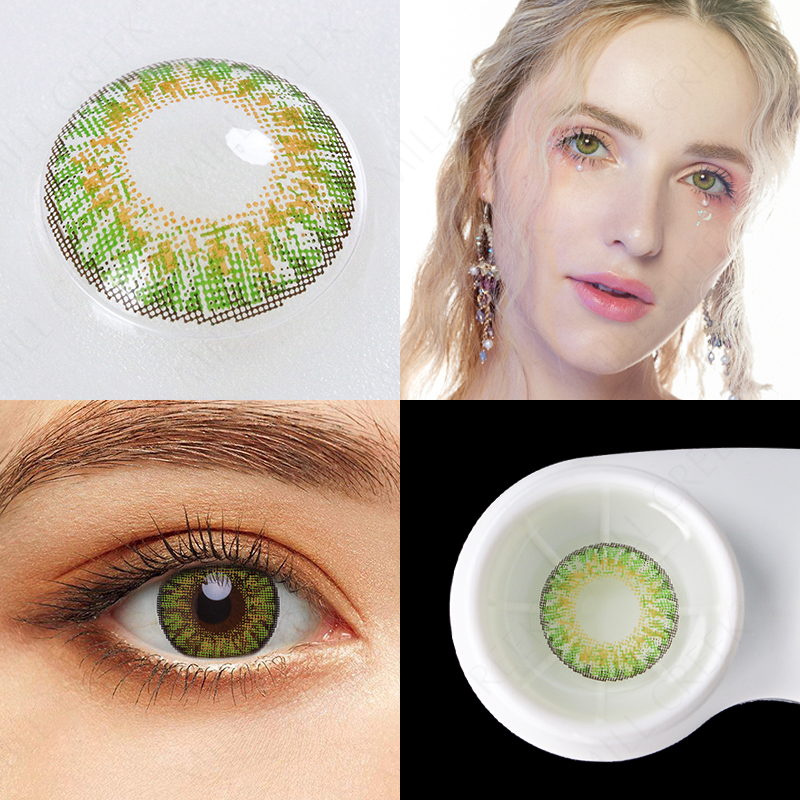 Wholesale Colored Contact Lenses 14.5mm HEMA Soft Hardness Three Tone Lentes De Contacto De Color ISO13485 &amp; CE Certified