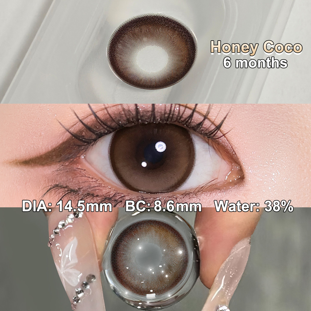 Free Shipping Colored Contact Lenses Soft Korean Style 14.5mm Big Eye Brown Ice Wholesale Lenses Eye Contact Eye Lens Lentilles