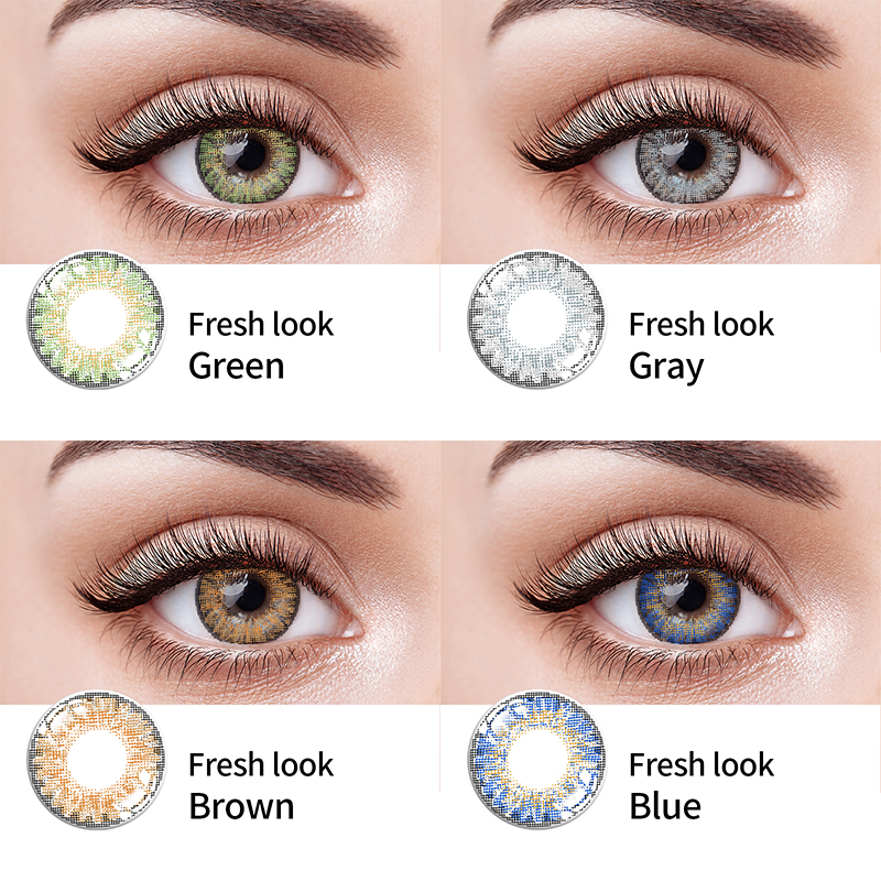 Wholesale Colored Contact Lenses 14.5mm HEMA Soft Hardness Three Tone Lentes De Contacto De Color ISO13485 &amp; CE Certified