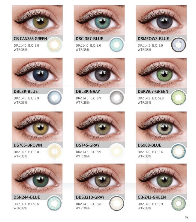 Miiemo 2026 New Fashion Premium Fashion Color Contact Lenses Soft Natural Eye Lenses Private Label With Green Eye Contact Lenses
