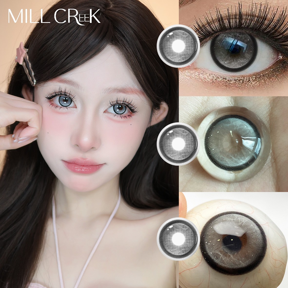 Wholesale Wolf's Pact &amp; Gilded Tides Crystal Fairy Soft Colored Contact Lenses 14.5mm High Coverage Multiple Colors Makeup
