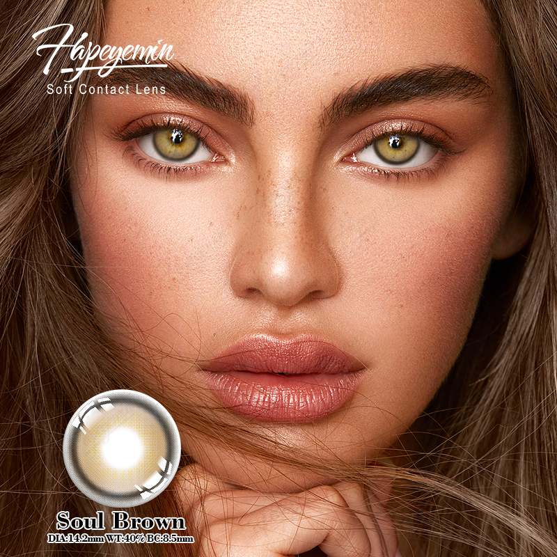 Haipurecon 14.2mm Original Fresh Wholesale Soft Colored Blend Eye Contacts Economic Eye Lenses Color Contact Lenses Colored
