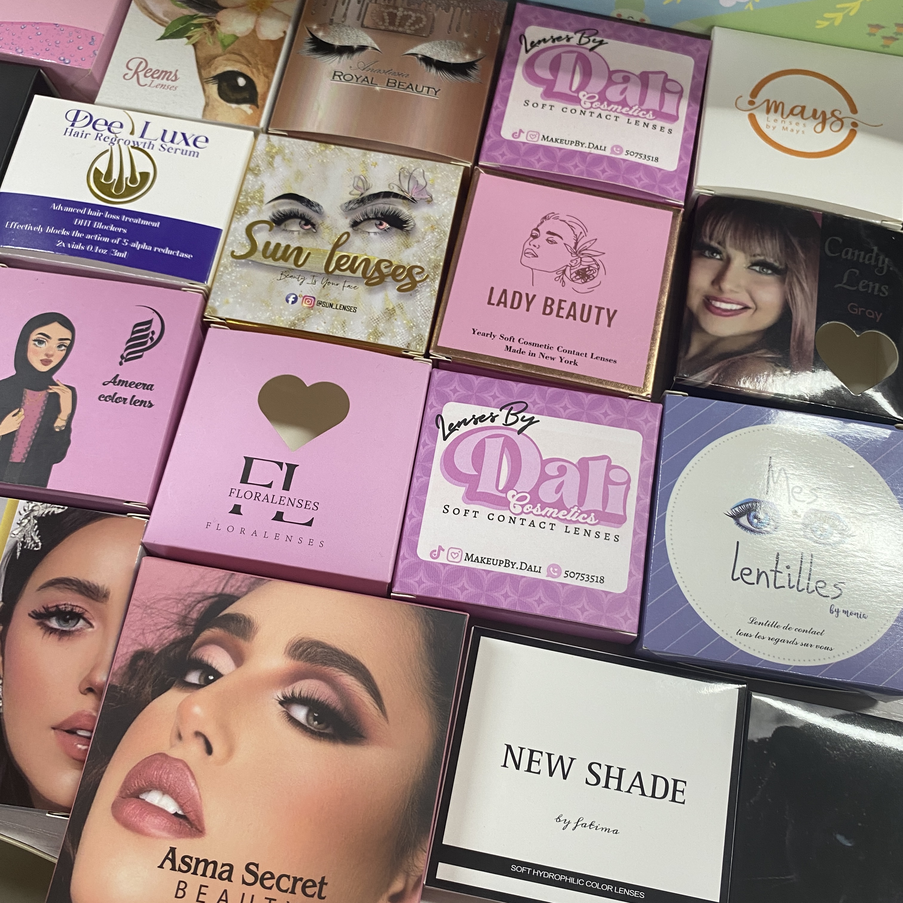 Free Design Paper Box Custom Logo Contact Lens Paper Packaging Boxes