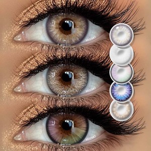 Soft Natural Three Tone Color Contact Lenses 14.0mm Diameter HEMA Material 38% Water Content ISO Certified 6 Months Using Cycle