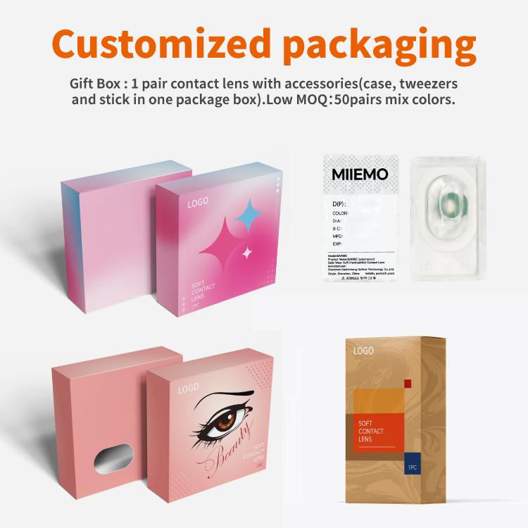 OEM/OEM Factory Direct Shipping Direct Sell Transition 3 Tone Ocean Blue Soft Magic Eye Color Contact Lens Low Price