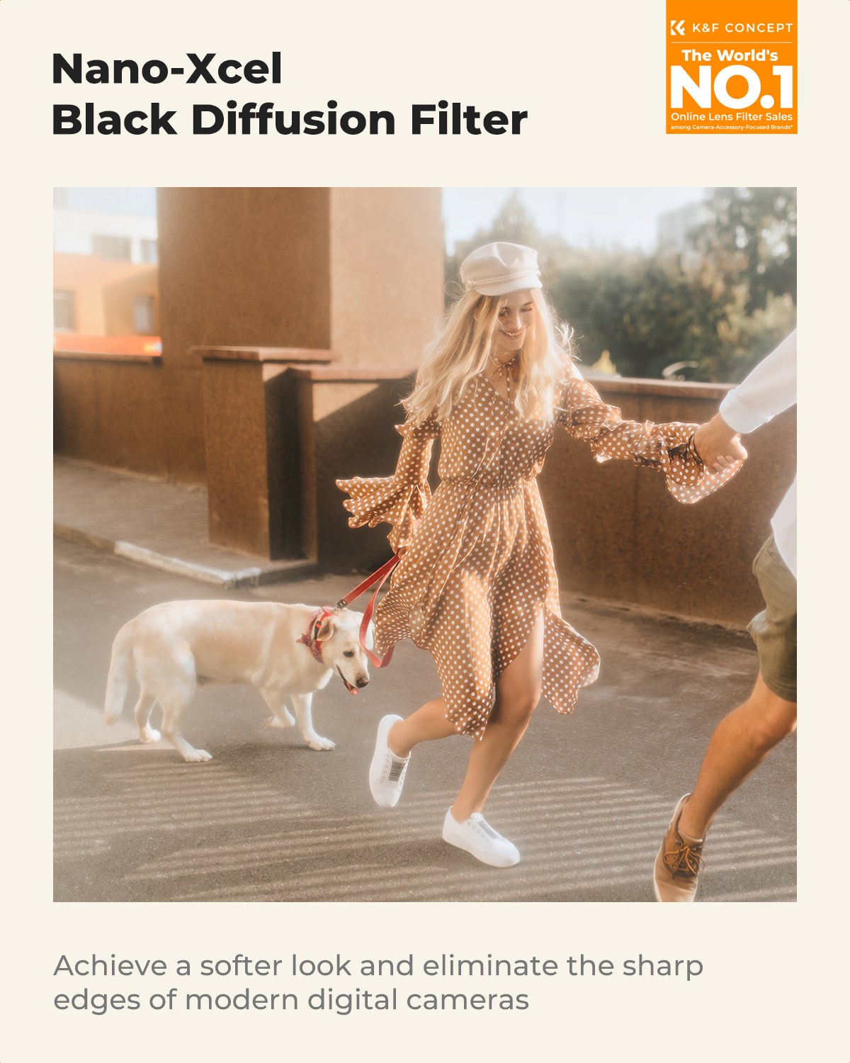 K&amp;F Concept 49-82mm Black Pro-Mist Filter 1 Special Effects Filter Cinematic Look Black Diffusion Effect Filter for Camera Lens