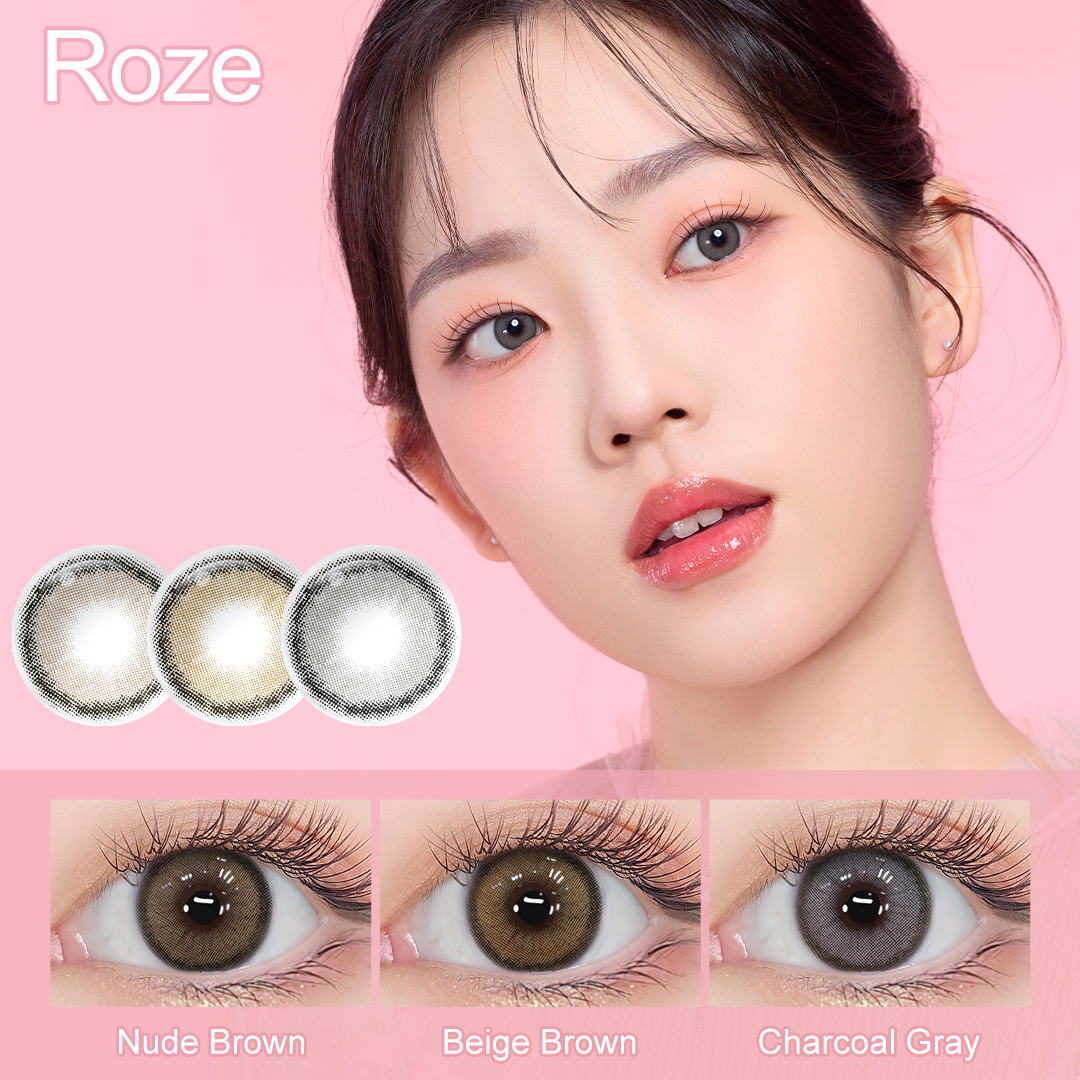 Free Shipping Magister Roze Eye Lens with Power Natural Colored Contact Lenses Prescription Lenses Eye Contact Lentes De Contact