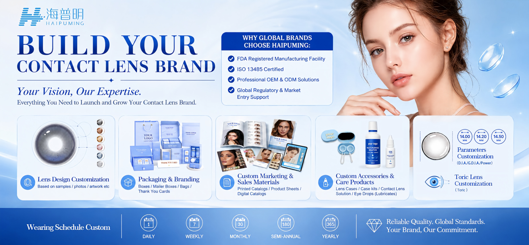 High oxygen functional contact lenses and colored vision solutions