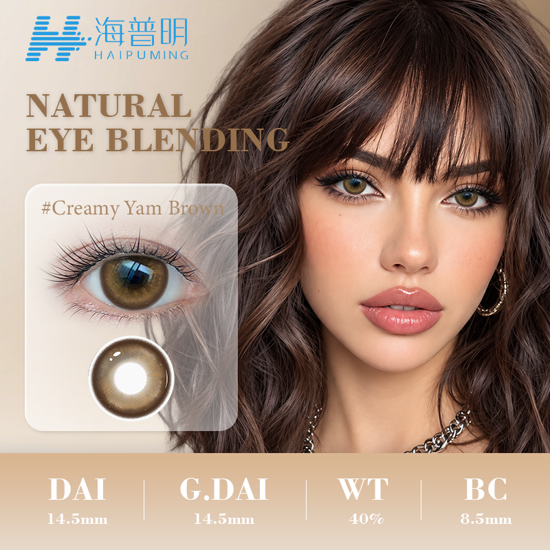 Colored Contact Lenses Eye Contact Lenses Brown Full Coverage Yearly Disposable Color Lenses 14.5mm HEMA OEM ODM Bulk Wholesale
