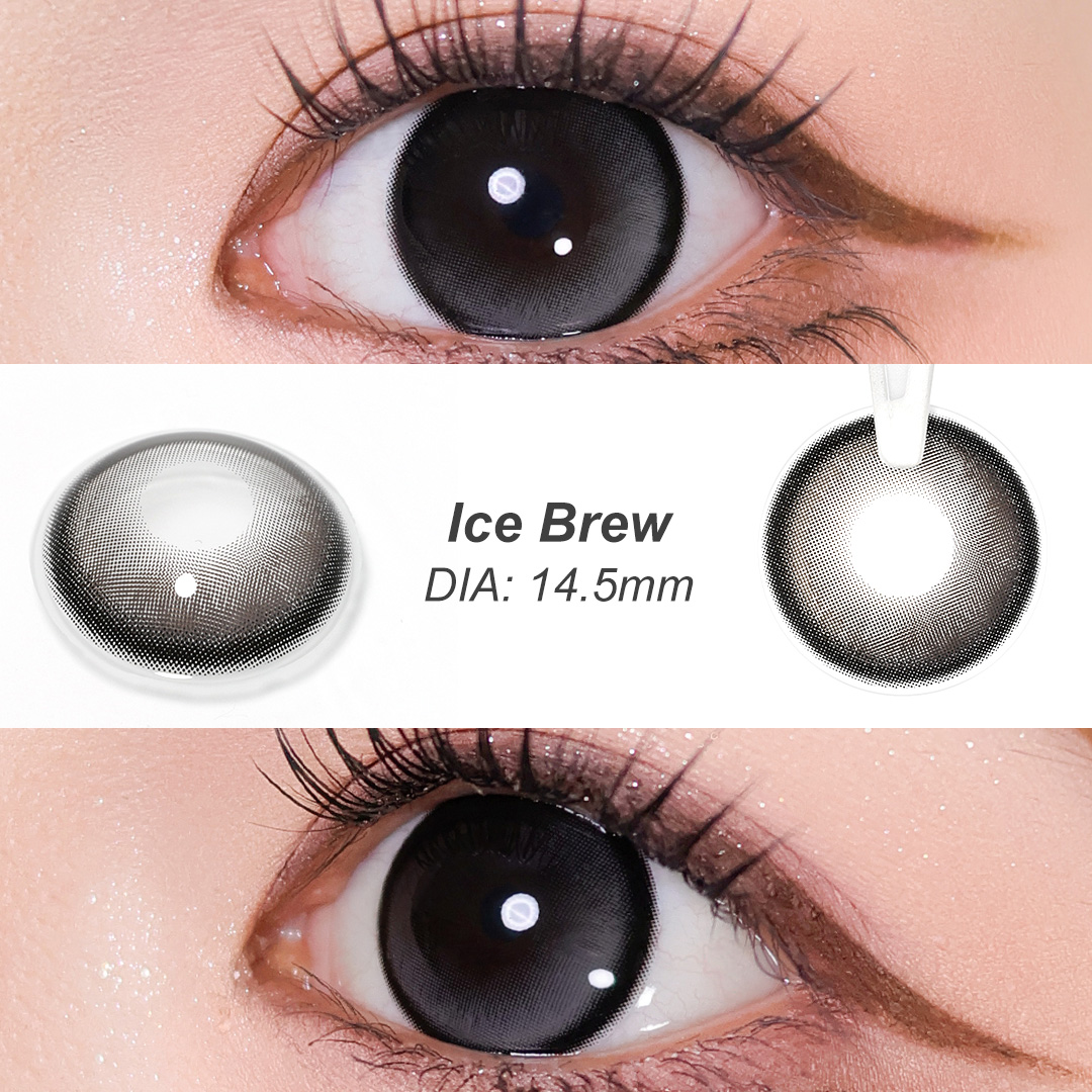Free Shipping Colored Contact Lenses Soft Korean Style 14.5mm Big Eye Brown Ice Wholesale Lenses Eye Contact Eye Lens Lentilles