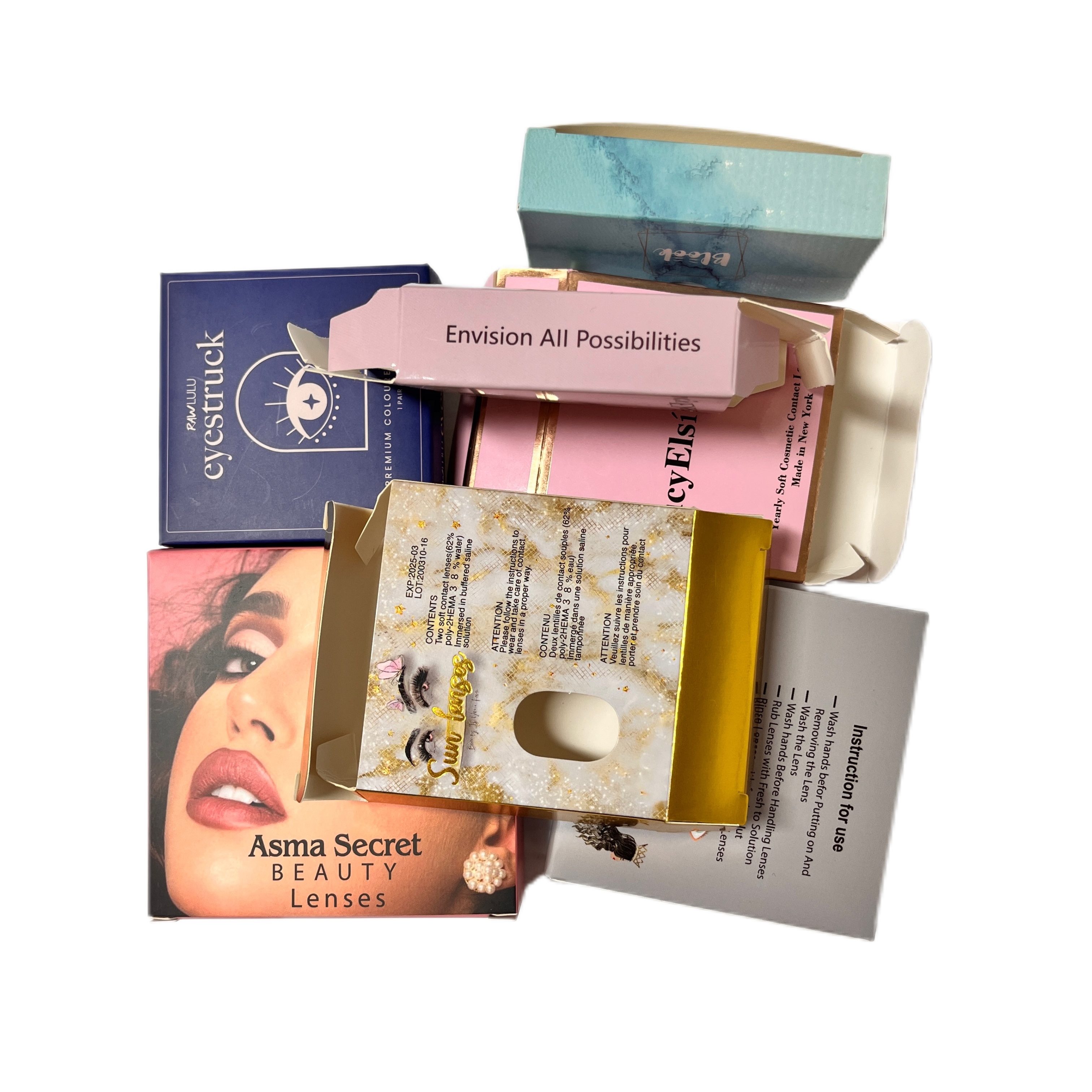 Good Price All Color Contacts Wholesale Natural Color Eye Lens New Design Hot Sale Contact Lens Box