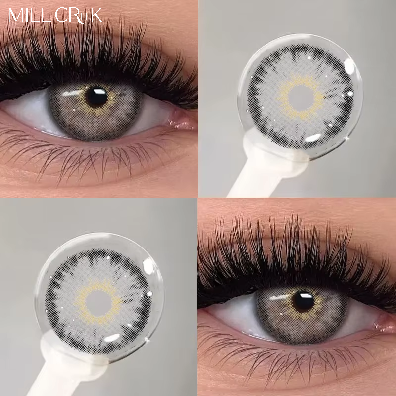 Wholesale Three Tone Colored Contact Lenses Soft Korean Style Eye Lenses Haipurecon Beautiful Big Eyes Makeup Fashion Beauty