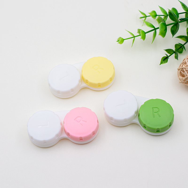 Whole Sale Cheap Korea Popular Colorful Customized logo Glasses Packaging Box Contact Lens case Custom Contact Lens case