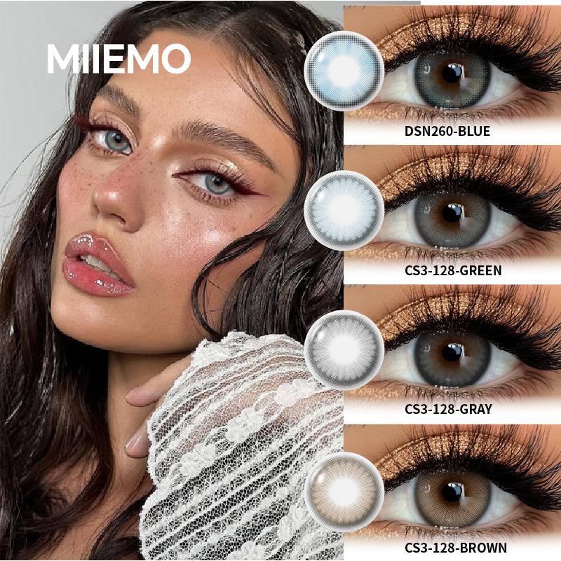 Miiemo 2026 New Fashion Premium Fashion Color Contact Lenses Soft Natural Eye Lenses Private Label With Green Eye Contact Lenses