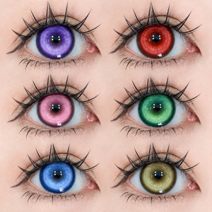 Cosplay 14.5mm Soft Hardness Halloween Colored Contact Lenses Crazy Circle Blue White Silver Design High Quality for Halloween