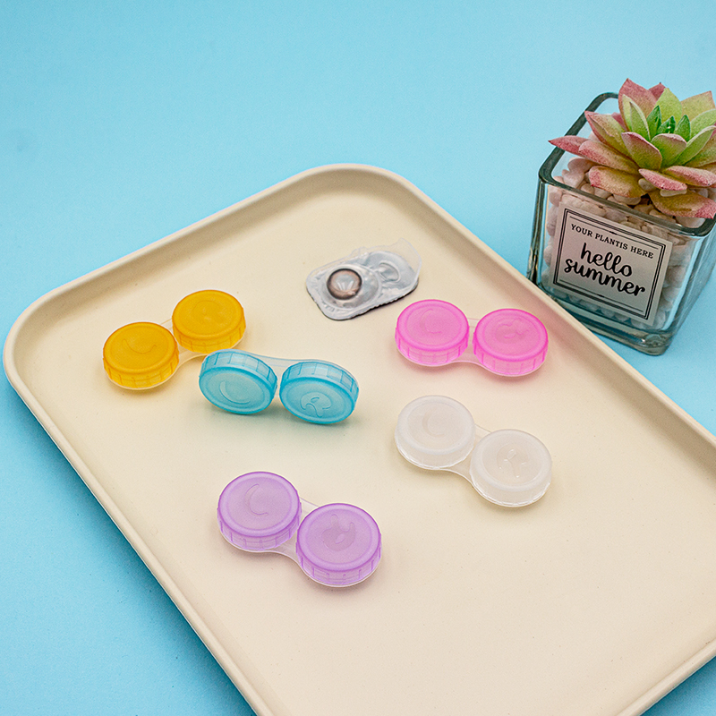 White Blue Yellow Pink Purple Candy Color Colored Contacts Wearing Tools for Outdoor Travel Bulk Supply Hard Made in China