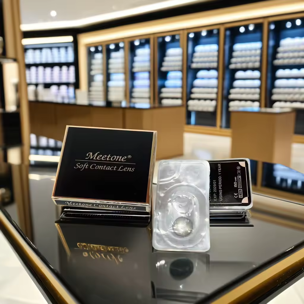 Private Label Customized Packaging Meetone Sorayama Green Color Contact Lens Box