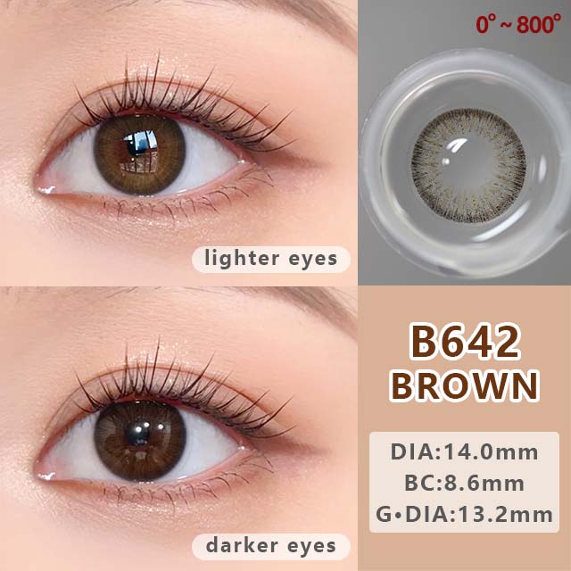 Hot Sale Half Year 6 Months Natural Brown Colored Contact Lens with Prescription