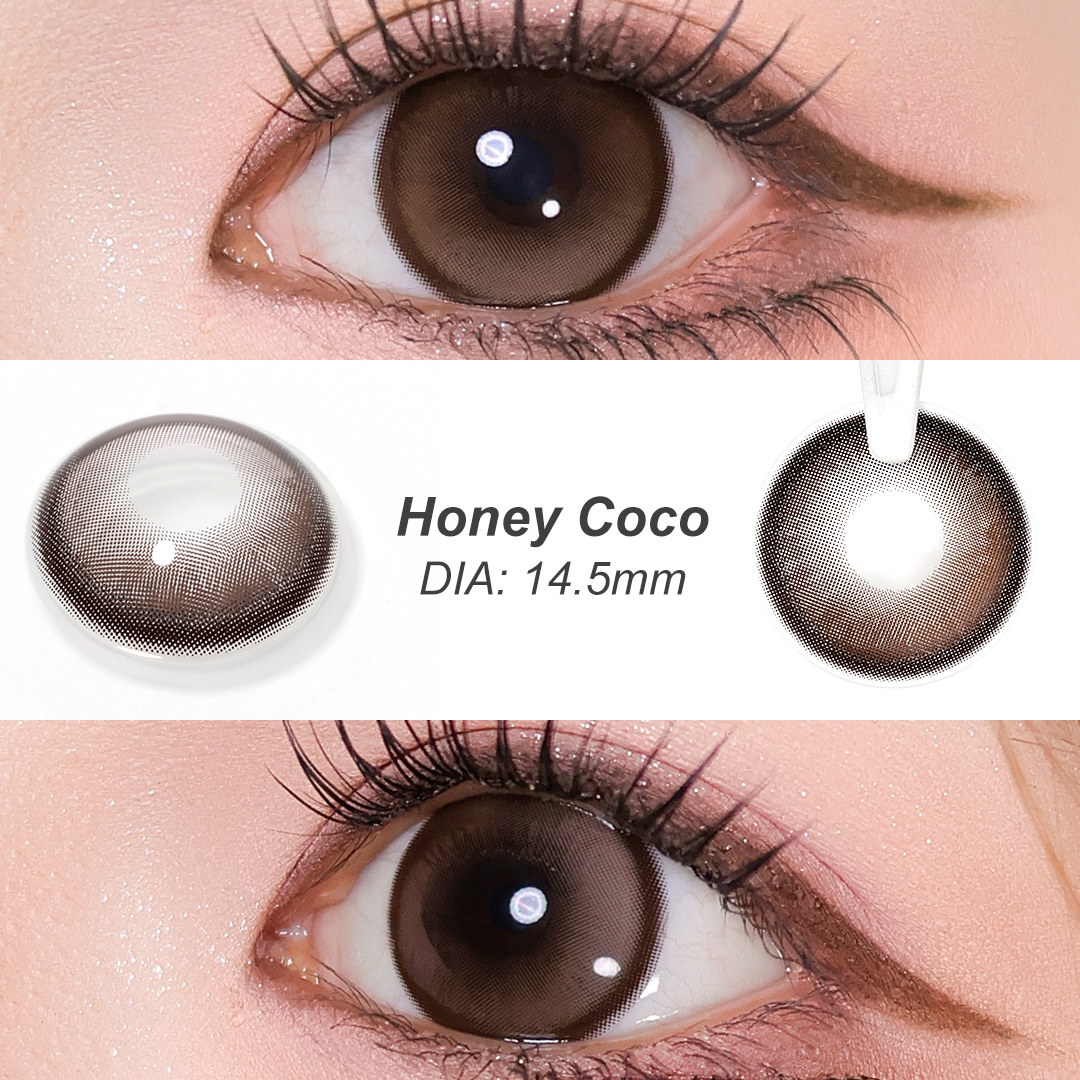 Free Shipping Colored Contact Lenses Soft Korean Style 14.5mm Big Eye Brown Ice Wholesale Lenses Eye Contact Eye Lens Lentilles