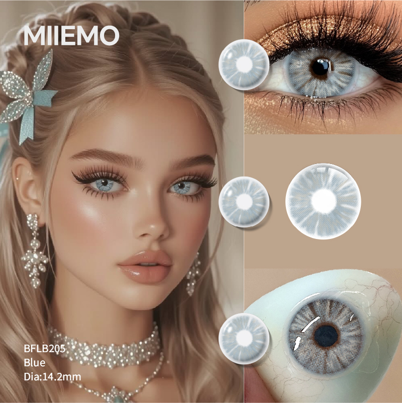 DSC Soft Natural Color Contact Lenses 6 Month Use 3 Tone Series Colored Eye Lenses for Daily Wear Dating Party Power -1.00~-8.00