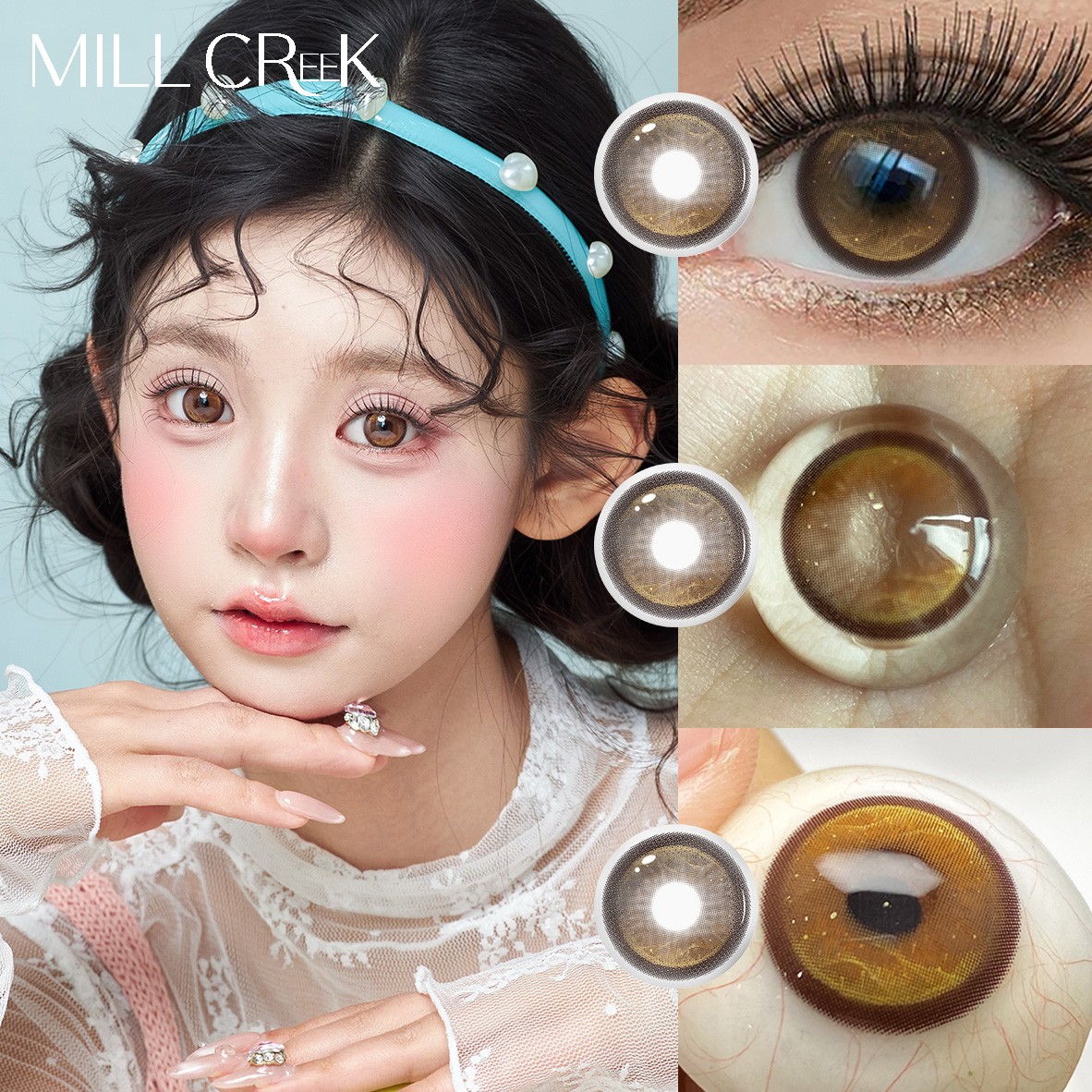 Wholesale Wolf's Pact &amp; Gilded Tides Crystal Fairy Soft Colored Contact Lenses 14.5mm High Coverage Multiple Colors Makeup
