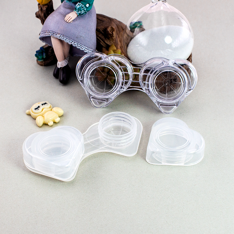 OEM Factory Chanxin DC-520 PS Portable Set Contact Lens Case with Embossed Logo